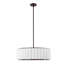 Lustre tambour 24 po à 5 lumières plissées-873919595