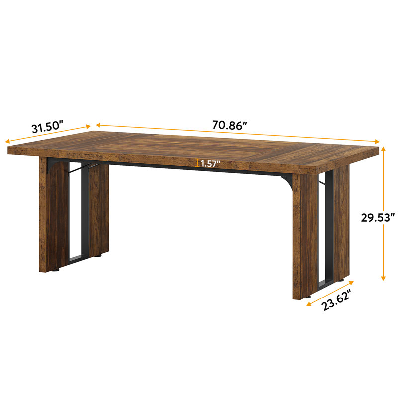 Baron Dining Table, Rustic Brown