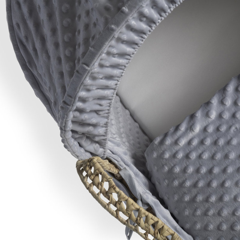 Dimple Palm Moses Basket, Grey