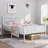 Minimalist Metal Slatted Bed Platform with Arrow Design Headboard-1221195390-1221307263
