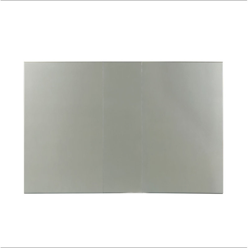 Table de salle à manger argentée avec miroir décoratif à feuilles