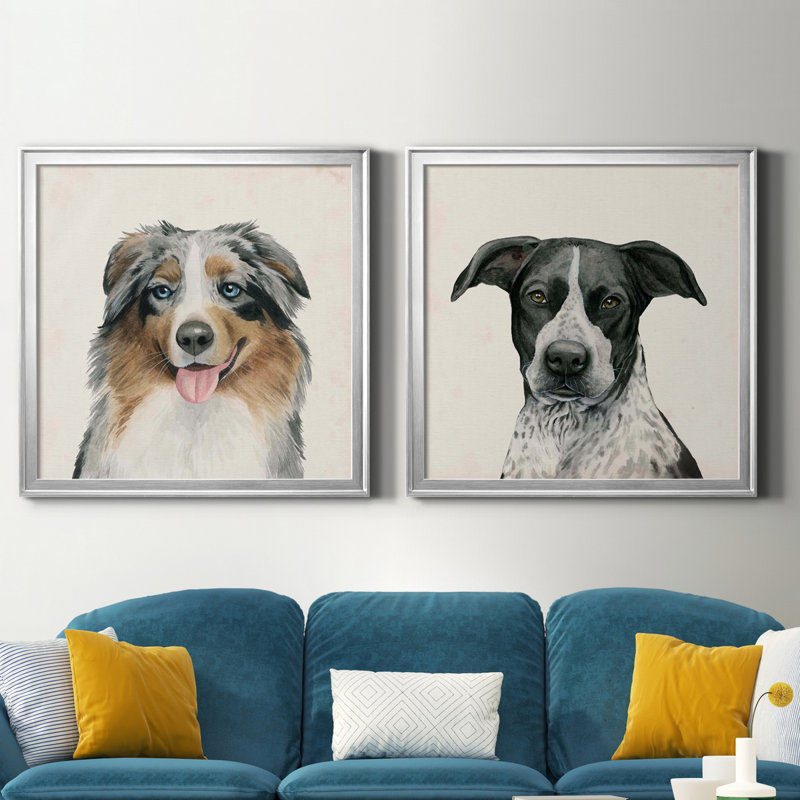 «Best Bud III», ensemble de 2 impressions sur toiles, Toile avec cadre argenté, H 34,5 po x l 69 po x P 1,5 po