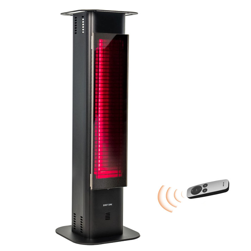 Black Infrared Electric Tower Patio Heater with Remote
