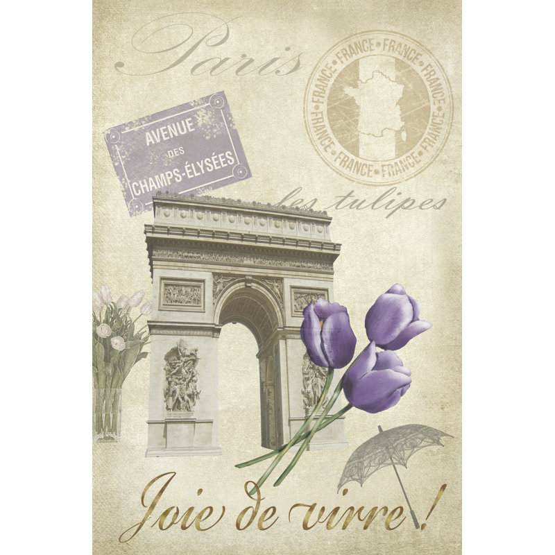 Paris Tour II by Jade Reynolds - Graphic Art Print, 48cm H x 32cm W, Black Floater Framed