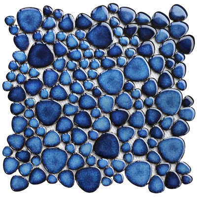 Carreaux de mur et de plancher en porcelaine bleue