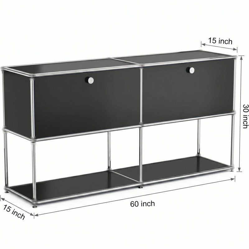Armoire de rangement moderne Tigerparty, buffet modulaire en métal, crédence de bureau polyvalente en acier et buffet pour le salon, la cuisine et le bureau personnel