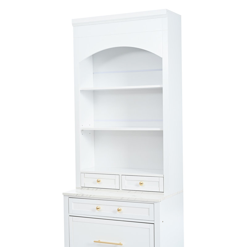 [Vidéo d'assemblage fournie] Garde-manger de 83,7 pouces de hauteur moderne TopMAX, Blanc