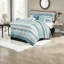Ensembles de literie matelassés en coton turquoise, style côtier moderne pour la maison