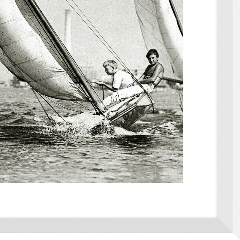 Young People Sailing In Their Racing Craft, In Los Angeles Harbour, California, Usa Giclee Print by Getty Images