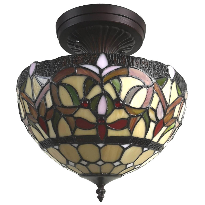 Janzen Glass Semi Flush Mount