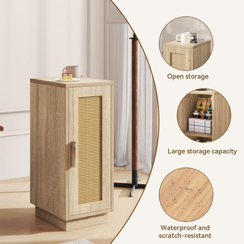 24 cm W Bedside Table