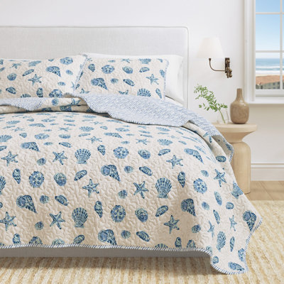 Ensemble de courtepointe réversible avec taies décoratives Coastal Inspired
