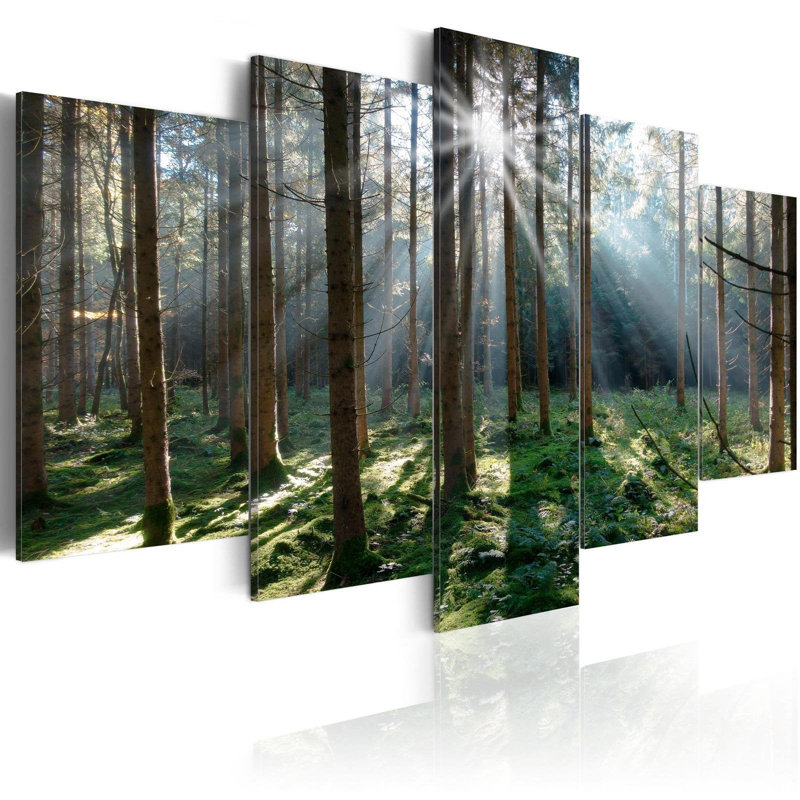 «Ilyan Fairytale Forest on Canvas», reproduction de 5 pièces, H 40 po x l 80 po x P 0,7 po