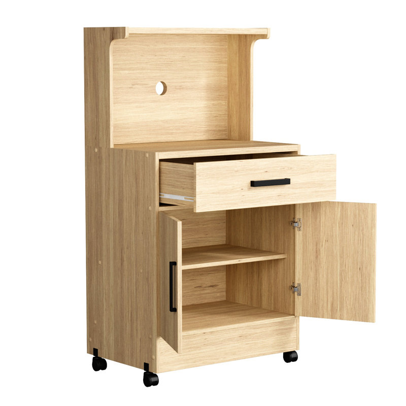 Wood Kitchen Cart, Natural Oak