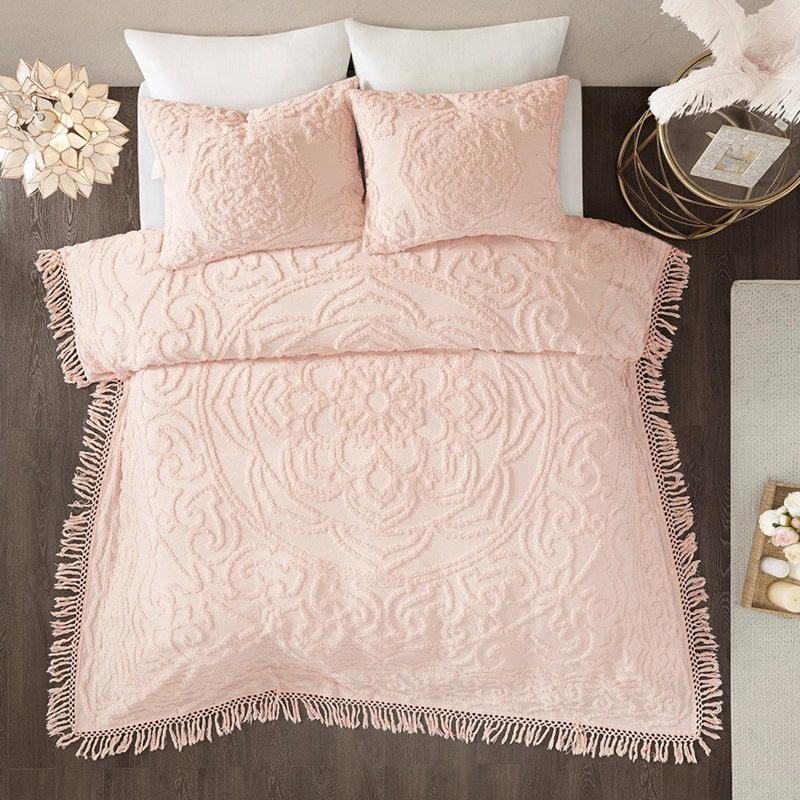 Couvre-lit Blush Chenille Medallion