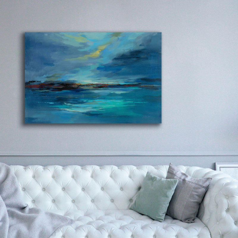 «Epic Graffiti« Early Morning Sea »par Silvia Vassileva, art mural sur toile, 40 po x 26 po, H 40 po x l 60 po