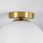 9.8 in. 1-Light Modern Globe Flush Mount