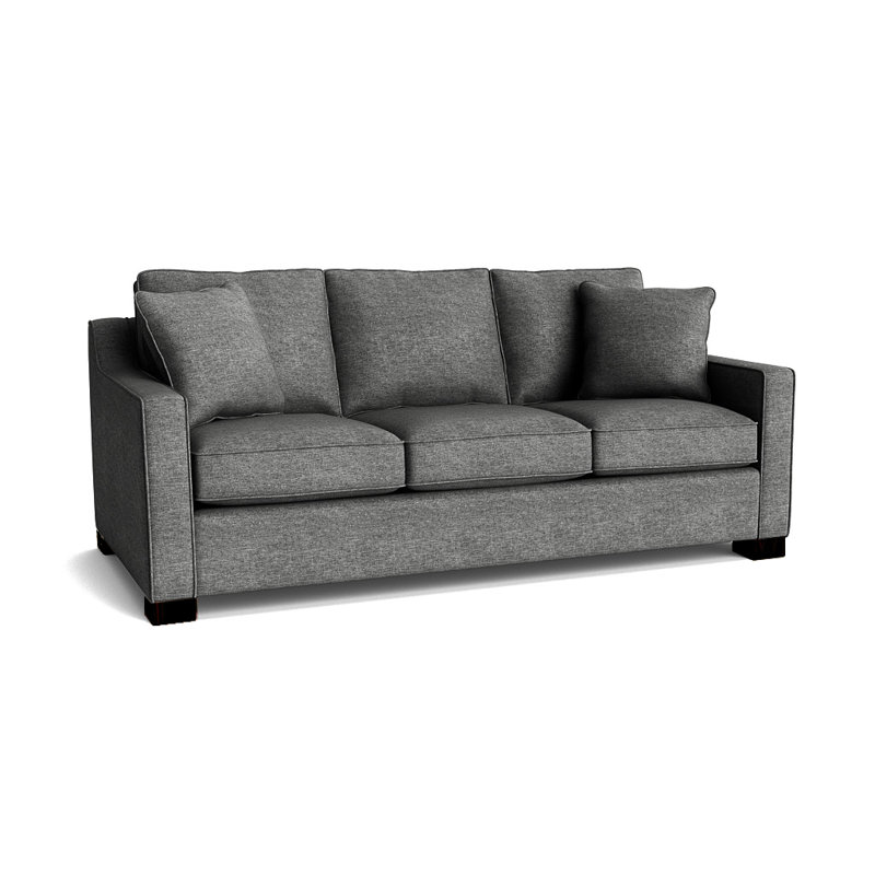 Canapé-lit à accoudoirs carrés de 79 po avec coussins réversibles Aceyon, Espresso, Gris anthracite Jango
