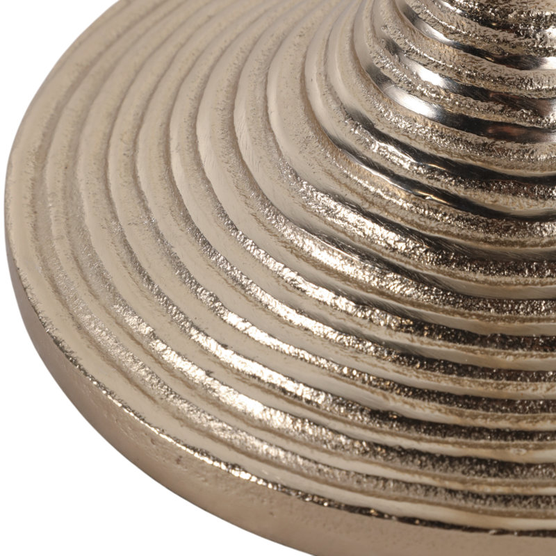 Table d'appoint décorative en marbre avec base en métal Jackest, Plateau blanc / base or