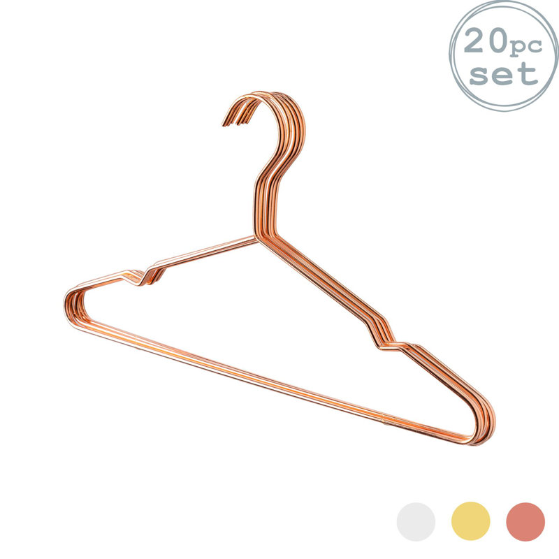 Harbour Housewares - Metallic Coat Hangers, Rose Gold