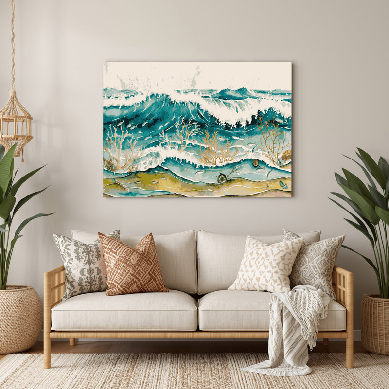 Art mural en métal nautique, thème de plage nautique, H 11 po x l 14 po