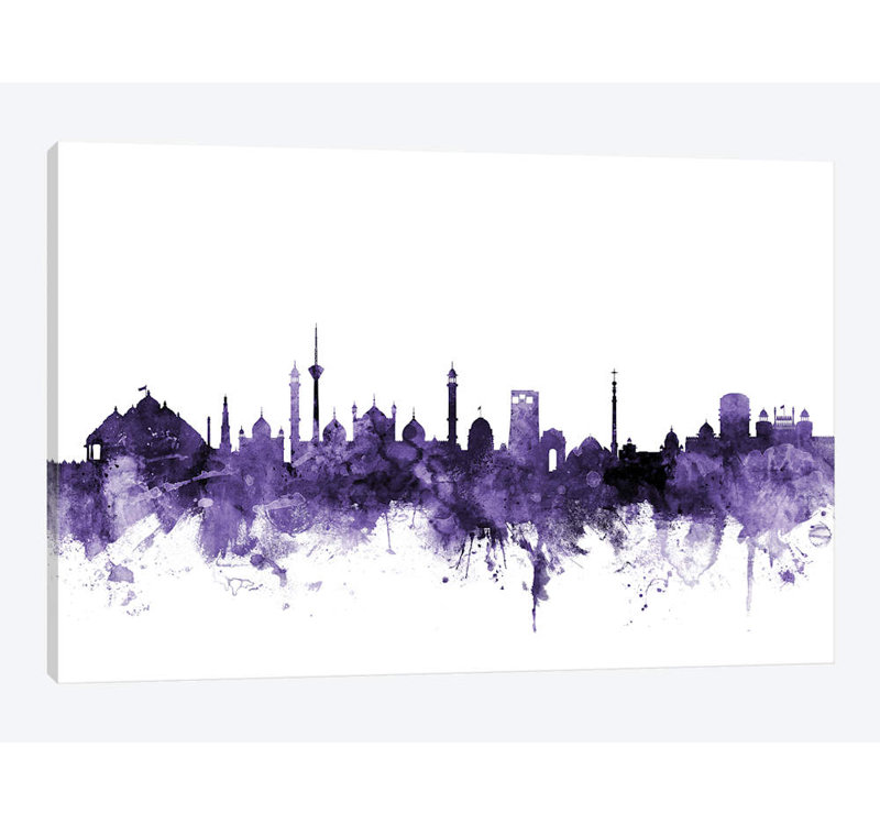 «New Delhi, India Skyline» par Michael Tompsett, impression sur toile tendue, 8 po x 12 po x 0,75 po, Toile tendue