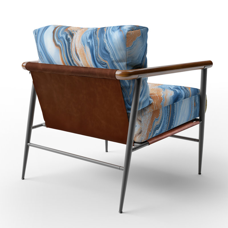 Chaise avec accoudoirs rembourrée Frode, Noir, noir, noir, noir