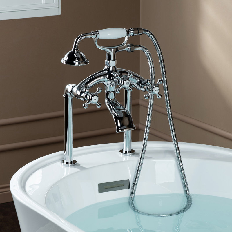 Solace Deck Tub Filler with Diverter, Chrome