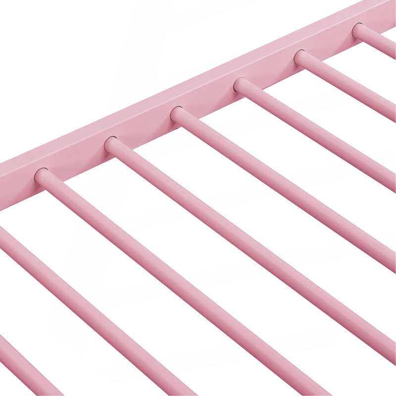 METAL BUNK BED, Twin, Pink