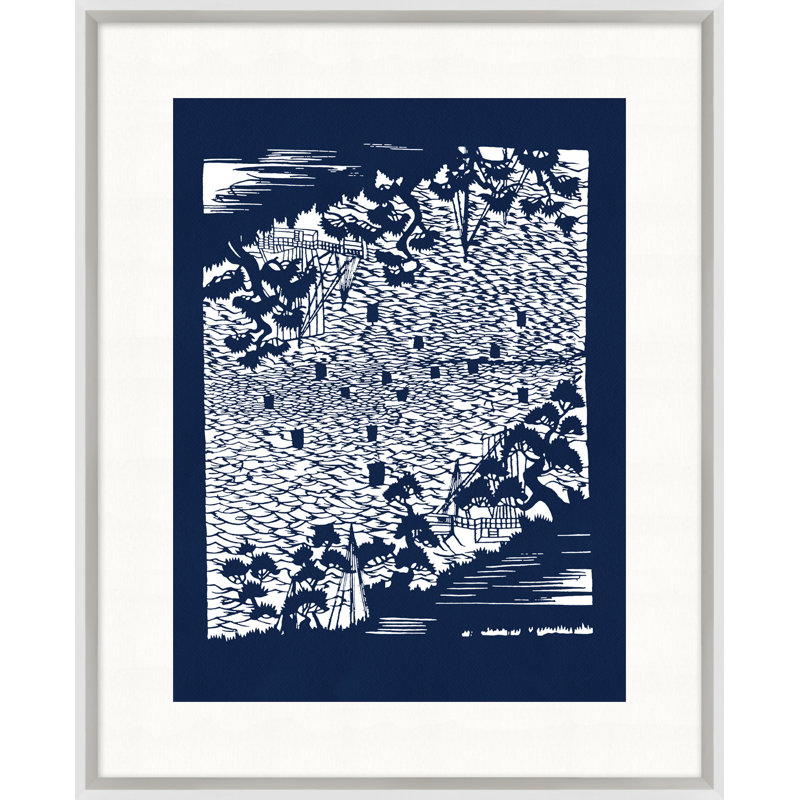 Indigo Template Coastal Motif 3 Print