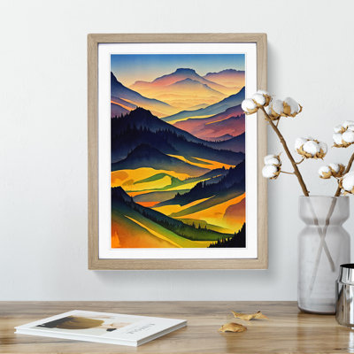 Meadow Landscape Watercolour No.2 - Framed Print