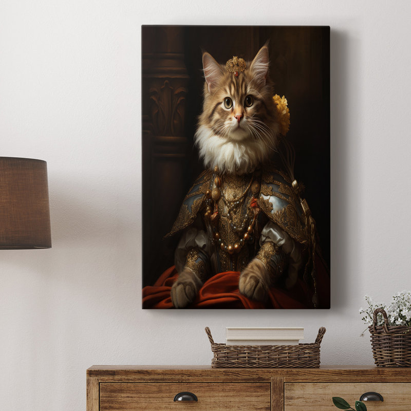 ANIMALS Series CLVI - Toile tendue avec châssis Premium - Prêt à être accroché, H 12 po x l 8 po