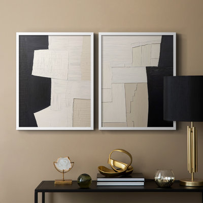 Série ABSTRACT DCLxxviii - reproduction encadrée de qualité supérieure - prête à être accrochée - aucun clou requis - aucun clou requis