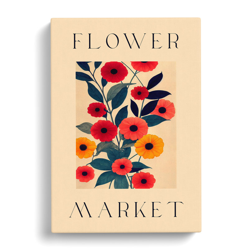 XMKTMKT-173 Colourful Flower Market Exhibition No.6 - Wrapped Canvas