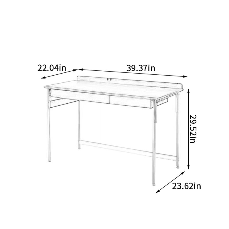 Exquisite household writing desk computer table, 29.52" H x 39.37" W x 23.62" D