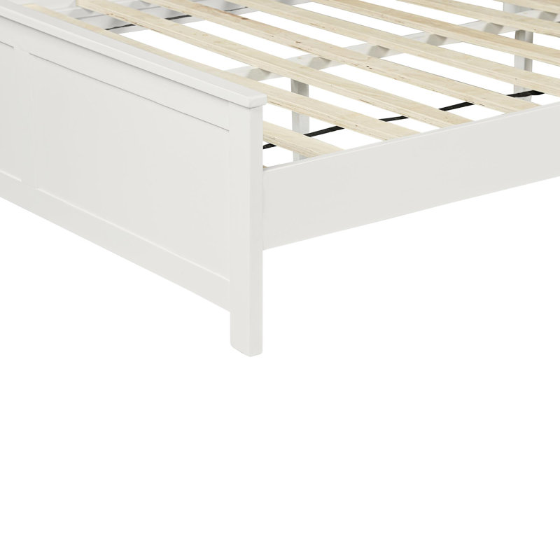 Winston Platform 3 Piece Bedroom Set with Paneled Headboard and Footboard, King, White