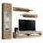 Liddell 85" Modern Floating Wall Mounted Entertainment Center with 16-Color LED Lighting, High Gloss Finish-1009116395