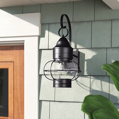  Cioffi Lantern shape Black Metal Wall Light