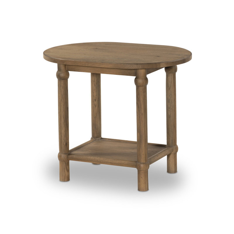 Charnes End Table, Warm Natural Oak