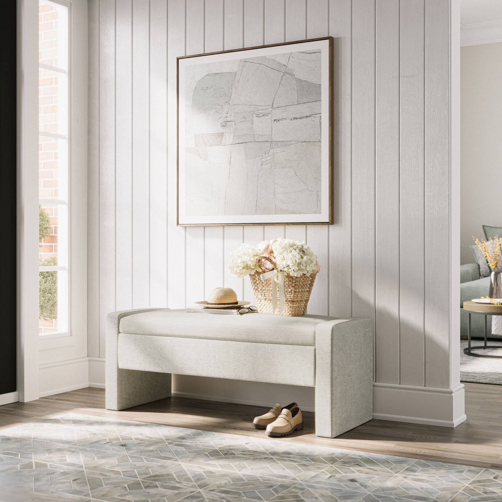 Sharpay 48" Bedroom Bench, Braun Natural
