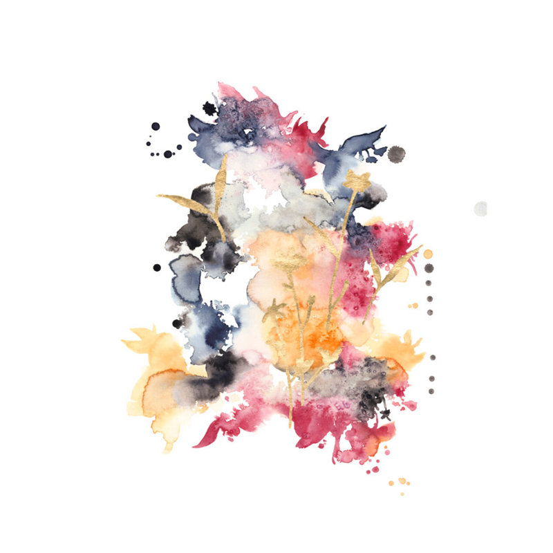Golden Flora 2, reproduction encadrée sur papier par Natasha Marie