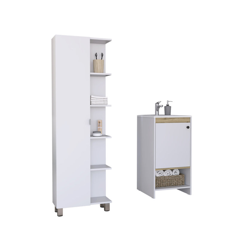 Giurgea Freestanding Bathroom Storage Furniture Set