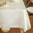 Rosdorf Park Textured Tablecloth Waterproof Spillproof Lace Trim Rectangle Jacquard Fabric Table Cloth, Kitchen Dinning Tabletop Decoration, Round Table Cover For Outdoor Use,Ivory White-739943099