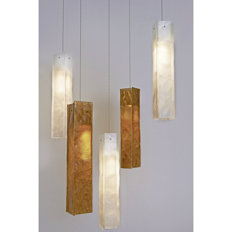 5 - Light Pendant, White/Amber