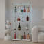 Armoire de rangement en verre, vin / dossier, DEL / télécommande Bluetooth / roues - blanc