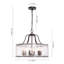 Lustre tambour en verre d'eau 6 lumières-165563377