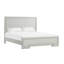 Ensemble de chambre à coucher pour très grand lit 2 pièces, blanc rustique, blanc, bois de nickel, table de chevet