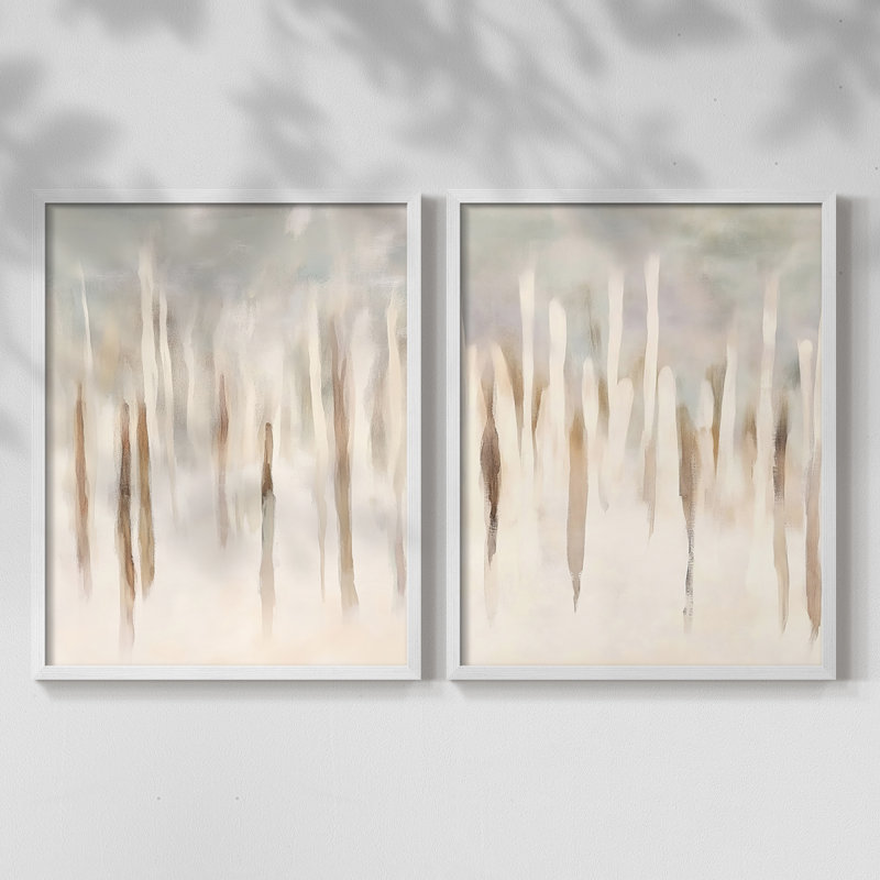 ABSTRACT Series DCCCXXII-Premium Framed Print -Ready to Hang - No Nails Required - No Nails Required, 21" H x 34" W, White