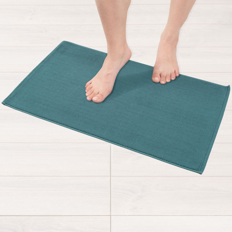Tapis pour salle de bain 100% coton Chemung, L 17 po x L 24 po, Bleu colonial