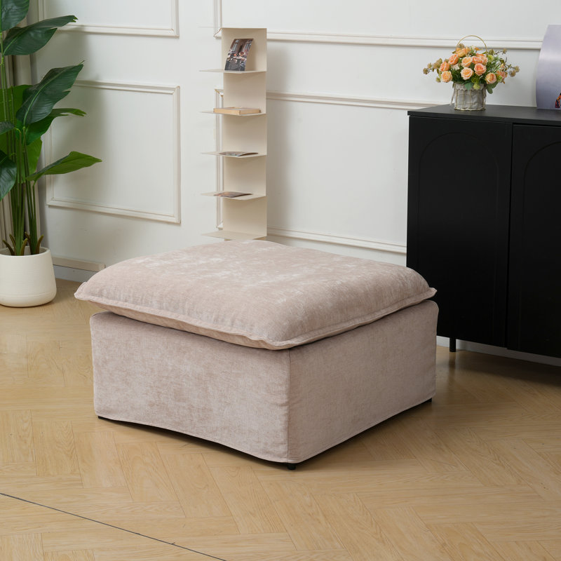 Repose-pieds modulaire avec repose-pieds et structure en fer léger, Khaki